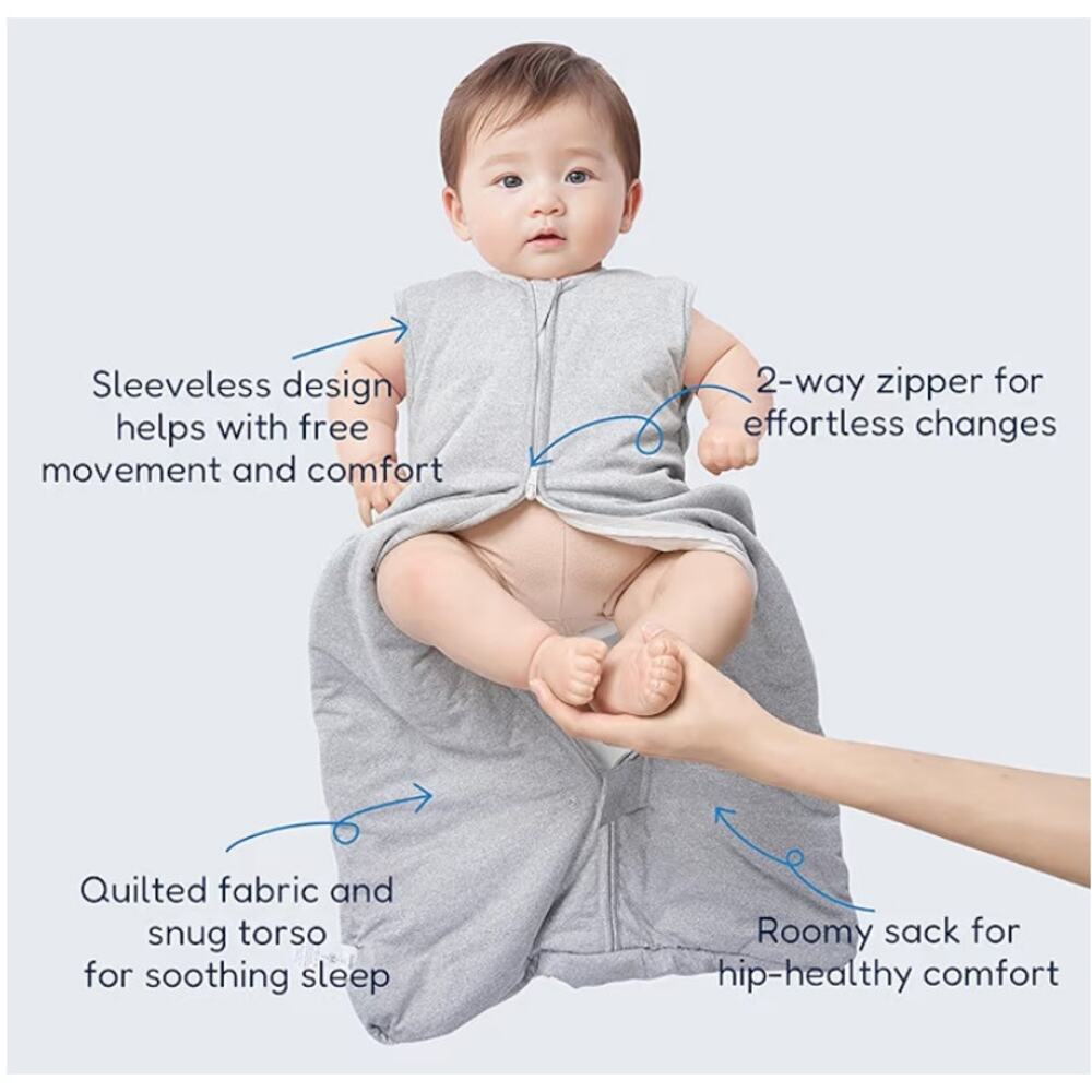 New in Box TotAha Toddler Gray Sleep Sack Size XL  for 2T-3T-4T